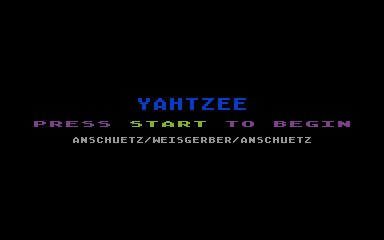 Yahtzee atari screenshot